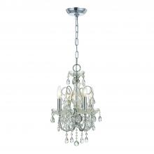  3224-CH-CL-SAQ - Imperial 4 Light Spectra Crystal Polished Chrome Mini Chandelier