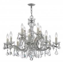  4379-CH-CL-SAQ - Maria Theresa 12 Light Spectra Crystal Polished Chrome Chandelier