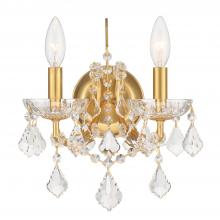  4452-GA-CL-SAQ - Filmore 2 Light Spectra Crystal Antique Gold Sconce