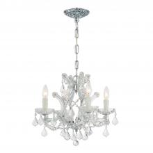 Crystorama 4474-CH-CL-I - Maria Theresa 4 Light Clear Italian Crystal Polished Chrome Mini Chandelier