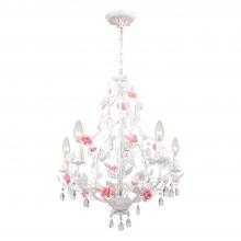  4856-WW - Lola 5 Light Wet White Chandelier