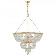  612-GA - Rylee 12 Light Antique Gold Chandelier