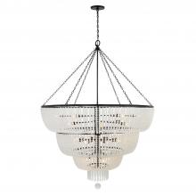  618-MK - Rylee 24 Light Matte Black Chandelier