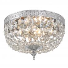  708-CH-CL-S - Crystorama 2 Light Swarovski Strass Crystal Polished Chrome Flush Mount