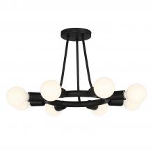  9043-BK - Dakota 8 Light Black Semi Flush Mount