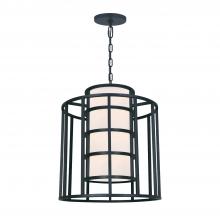  9597-MK - Brian Patrick Flynn Hulton 6 Light Matte Black Chandelier