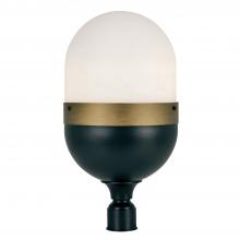  CAP-8509-MK-TG - Brian Patrick Flynn Capsule 3 Light Matte Black + Textured Gold Outdoor Post