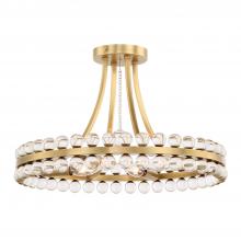  CLO-8894-AG - Clover 4 Light Aged Brass Semi Flush Mount