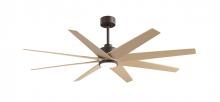  ANLK-TB-LM-64 - Ariella 8-blade ceiling fan in Textured Bronze and Light Maple Tone blades