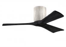  IR3H-BW-BK-42 - Irene-3H three-blade flush mount paddle fan in Barn Wood finish with 42” solid matte black wood