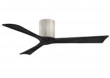  IR3H-BW-BK-52 - Irene-3H three-blade flush mount paddle fan in Barn Wood finish with 52” solid matte black wood