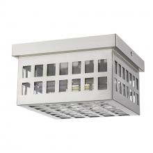  1815SN - Letzel 2-Light Satin Nickel Flushmount