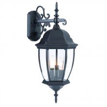  5012BK - Wexford Collection Wall-Mount 3-Light Outdoor Matte Black Light Fixture