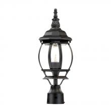  5057BK - Chateau Collection Post-Mount 1-Light Outdoor Matte Black Light Fixture