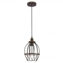  IN31202ORB - Loft Indoor 1-Light Mini Pendant w/Metal Cage In Oil Rubbed Bronze