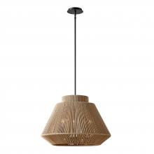 Justice Design Group ECO-8292-MBLK - Nido 24" Natural Rope 5-Light Pendant