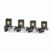 Justice Design Group MSH-8174-15-CROM - Metropolis 4-Light Bath Bar (2 Flat Bars)