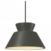 Justice Design Group CER-6420-PWGN-MBLK-RIGID-LED1-700 - Trapezoid 1-Light LED Pendant