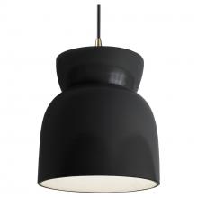  CER-6515-BLK-ABRS-BKCD-LED1-700 - Large Hourglass LED Pendant