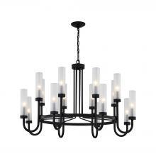 Justice Design Group FSN-4345-CLFR-MBLK - Anchor 42" Chandelier