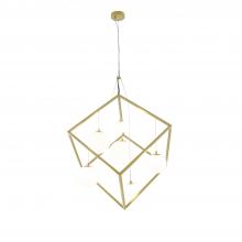  FSN-4442-OPAL-BRSS - Pixie 6-Light Cube Pendant