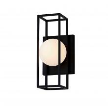  FSN-7182W-OPAL-MBLK - Float LED Small Outdoor Wall Sconce