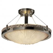  GLA-9681-35-WTFR-NCKL-LED3-3000 - 18" LED Semi-Flush Bowl w/ Ring