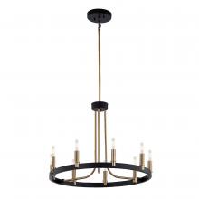 Justice Design Group NSH-8043-MBBR - Clayton 23â€ 1-Tier 9-Light Chandelier