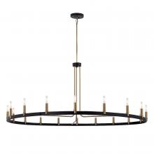 Justice Design Group NSH-8046-MBBR - Clayton 60â€ 1-Tier 18-Light Chandelier