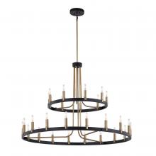 Justice Design Group NSH-8048-MBBR - Clayton 42â€ 2-Tier 27-Light Chandelier