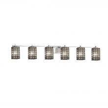 Justice Design Group WGL-8446-15-GRCB-CROM - Era 6-Light Bath Bar