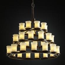  GLA-8712-16-GLDC-DBRZ - Dakota 36-Light 3-Tier Ring Chandelier