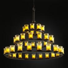  GLA-8714-16-WTFR-DBRZ - Dakota 45-Light 3-Tier Ring Chandelier