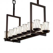 Justice Design Group WGL-8769-10-GRCB-DBRZ - Dakota 14-Light Bridge Chandelier (Short)