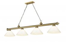  2306-4RB-PWH - 4 Light Billiard