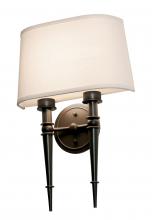  MNS131810LAJD1RB - Montrose 13'' LED Sconce - Oil Rubbed Bronze Finish - Cream Linen