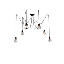  9610P28-6-101 - Tomaso 6 Light Multi Light Pendant With Black Finish