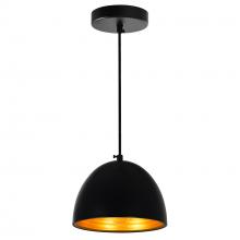  9630P7-1-101 - Modest 1 Light Down Mini Pendant With Black Finish