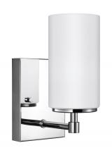  4124601-05 - Alturas contemporary 1-light indoor dimmable bath vanity wall sconce in chrome silver finish with et