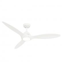  52855 - Casablanca 56 inch Surea Fresh White Damp Rated Ceiling Fan with LED LT Kit & Handheld Remote