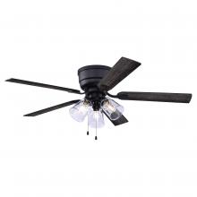  F0128 - Cromwell 52-in. Ceiling Fan with Pull Chain and Remote Matte Black