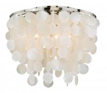  C0079 - Elsa 16-in Flush Mount Ceiling Light Satin Nickel