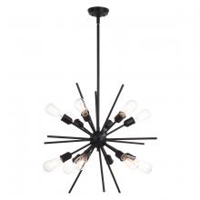  P0343 - Estelle 27.5 in. 12 Light Pendant Matte Black