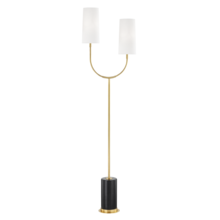  L1407-AGB - 2 LIGHT MARBLE FLOOR LAMP