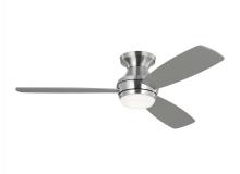  3IKR52BSD - Ikon 52" Dimmable Integrated LED Indoor Brushed Steel Hugger Ceiling Fan with Light Kit