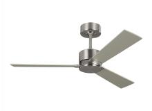  3RZR44BS - Rozzen 44" Indoor/Outdoor Brushed Steel Ceiling Fan with Handheld Remote Control