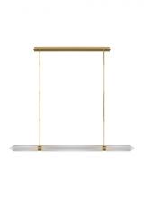  AKLS28627BR-277 - Avroko Langston 1-light dimmable LED extra large linear chandelier with plated brass finish