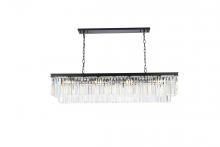  1202D60MB/RC - Sydney 12 Light Matte Black Chandelier Clear Royal Cut Crystal