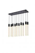  2066D42BK - Weston 10 Lights Pendant in Black