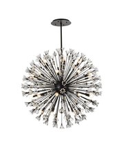  2500D44BK - Vera 44 Inch Crystal Starburst Round Pendant in Black